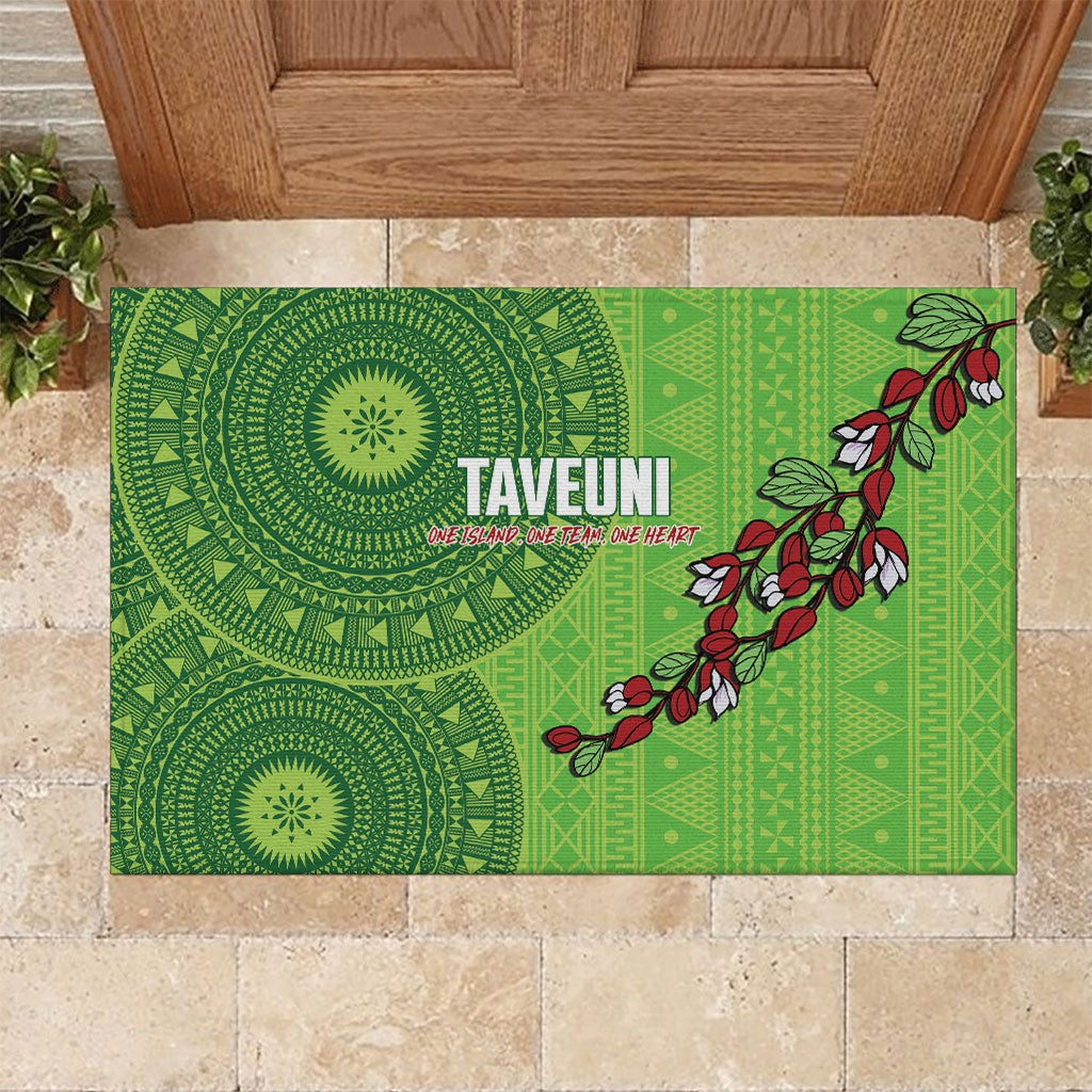 Taveuni Fiji 2026 Rugby Rubber Doormat Tagimoucia Fijian Tapa Pattern