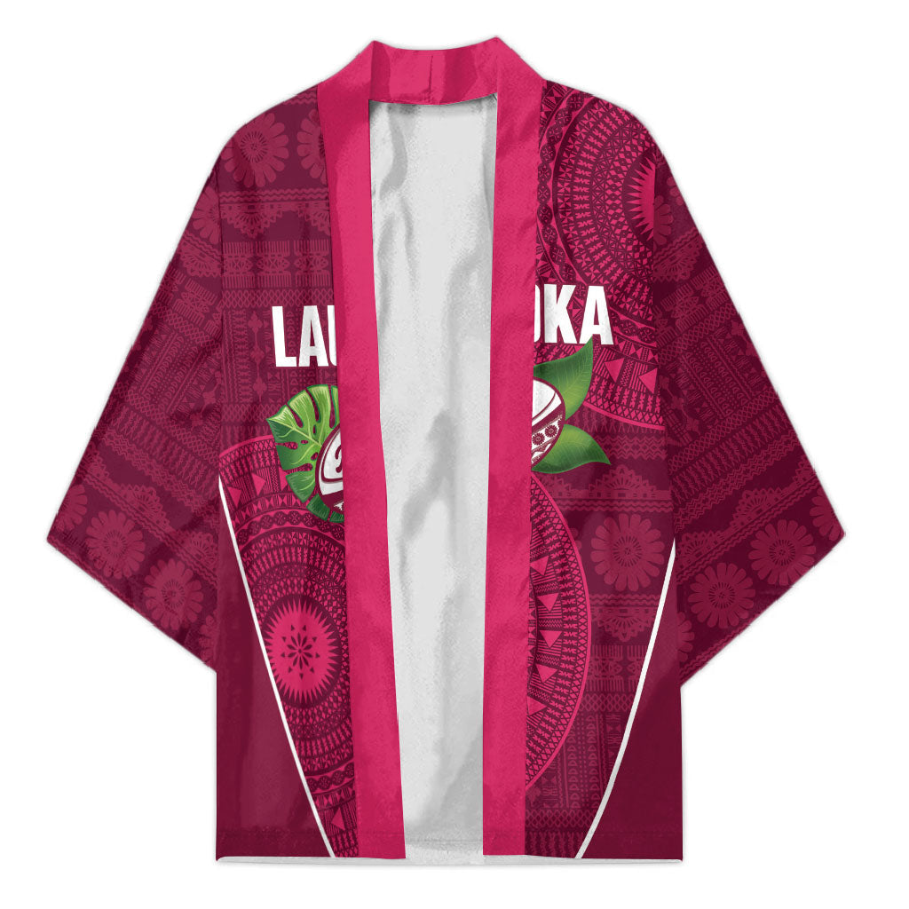 Lautoka Fiji 2026 Rugby Custom Kimono Go Maroons Fijian Tapa Pattern