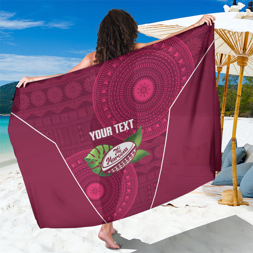 Lautoka Fiji 2026 Rugby Custom Sarong Go Maroons Fijian Tapa Pattern