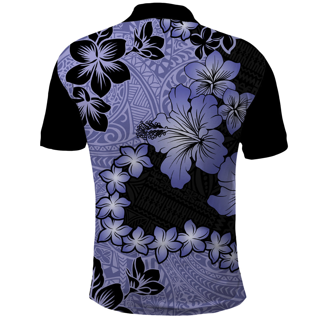 Purple Hawaii Polo Shirt Tapa Cloth Mix Tropical Flowers Pastel Vibes LT14 - Polynesian Pride