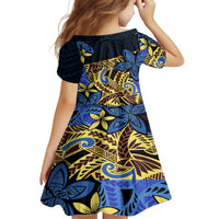 Polynesia Fabric Family Matching Tank Maxi Dress and Hawaiian Shirt Polynesian Tribal With Frangipani Flowers LT14 - Polynesian Pride