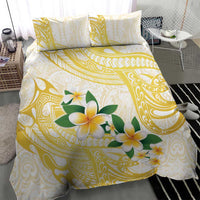 Gold And White Polynesia Plumeria Bedding Set Curves Tropical Vibes