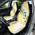 Gold And White Polynesia Plumeria Car Seat Cover Curves Tropical Vibes