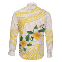 Gold And White Polynesia Plumeria Family Matching Puletasi and Hawaiian Shirt Curves Tropical Vibes