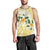 Gold And White Polynesia Plumeria Men Tank Top Curves Tropical Vibes