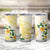 Gold And White Polynesia Plumeria Tumbler Cup Curves Tropical Vibes