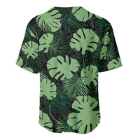 Green Hawaii Kukui Nut Lei Baseball Jersey Hawaiian Pattern Monstera Tropical Vibes - Polynesian Pride