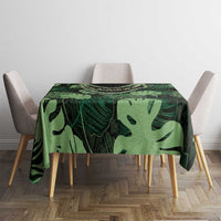 Green Hawaii Kukui Nut Lei Tablecloth Hawaiian Pattern Monstera Tropical Vibes - Polynesian Pride