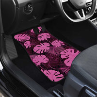 Pink Hawaii Kukui Nut Lei Car Mats Hawaiian Pattern Monstera Tropical Vibes - Polynesian Pride