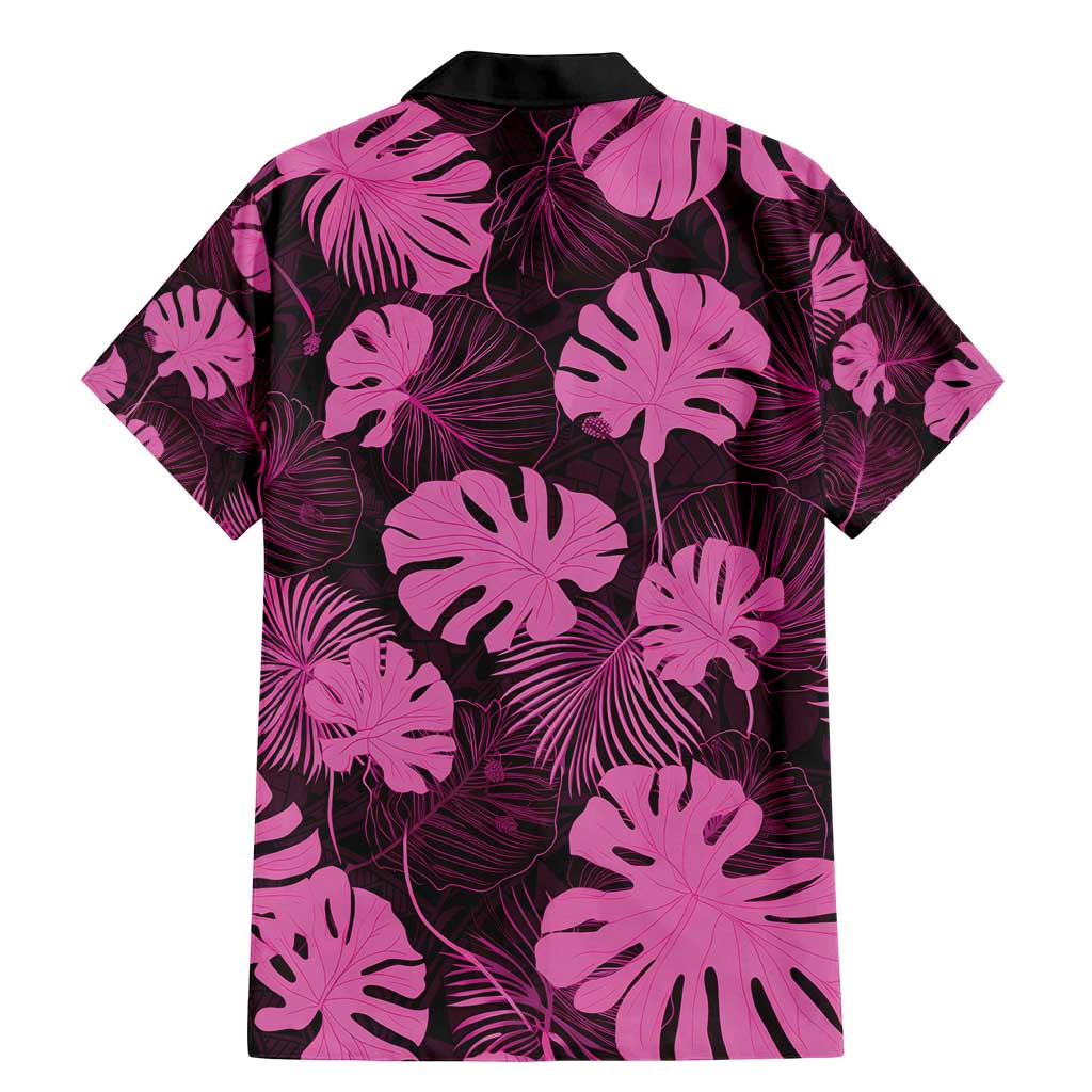 Pink Hawaii Kukui Nut Lei Family Matching Mermaid Dress and Hawaiian Shirt Hawaiian Pattern Monstera Tropical Vibes - Polynesian Pride