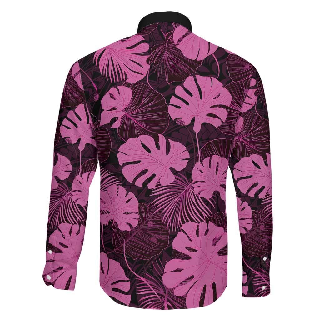 Pink Hawaii Kukui Nut Lei Family Matching Puletasi and Hawaiian Shirt Hawaiian Pattern Monstera Tropical Vibes LT14 - Polynesian Pride
