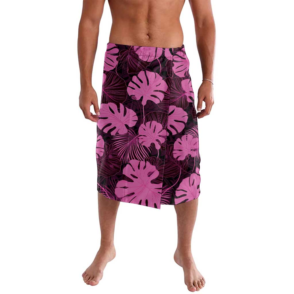 Pink Hawaii Kukui Nut Lei Lavalava Hawaiian Pattern Monstera Tropical Vibes - Polynesian Pride