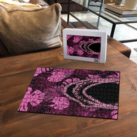 Pink Hawaii Kukui Nut Lei Puzzle Hawaiian Pattern Monstera Tropical Vibes - Polynesian Pride