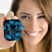 Blue Hawaii Kukui Nut Lei AirPods Case Hawaiian Pattern Monstera Tropical Vibes - Polynesian Pride