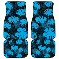 Blue Hawaii Kukui Nut Lei Car Mats Hawaiian Pattern Monstera Tropical Vibes - Polynesian Pride