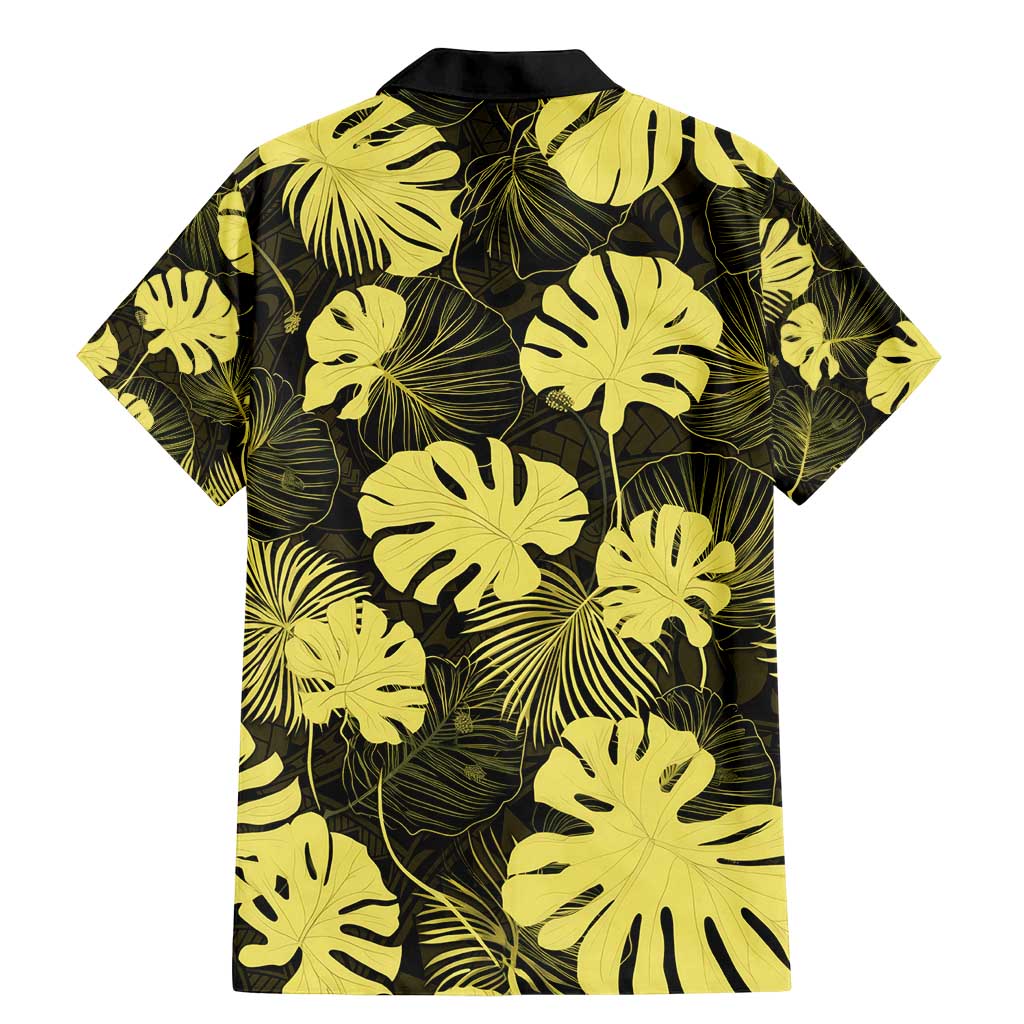 Yellow Hawaii Kukui Nut Lei Family Matching Mermaid Dress and Hawaiian Shirt Hawaiian Pattern Monstera Tropical Vibes - Polynesian Pride