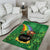 Hawaii Saint Patrick's Day Area Rug Funny Leprechaun With Pot Of Gold - Polynesian Tattoo