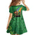 Hawaii Saint Patrick's Day Family Matching Off The Shoulder Long Sleeve Dress and Hawaiian Shirt Funny Leprechaun With Pot Of Gold - Polynesian Tattoo