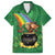 Hawaii Saint Patrick's Day Family Matching Off The Shoulder Long Sleeve Dress and Hawaiian Shirt Funny Leprechaun With Pot Of Gold - Polynesian Tattoo