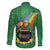 Hawaii Saint Patrick's Day Family Matching Off The Shoulder Long Sleeve Dress and Hawaiian Shirt Funny Leprechaun With Pot Of Gold - Polynesian Tattoo