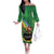 Hawaii Saint Patrick's Day Family Matching Off The Shoulder Long Sleeve Dress and Hawaiian Shirt Funny Leprechaun With Pot Of Gold - Polynesian Tattoo