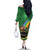 Hawaii Saint Patrick's Day Family Matching Off The Shoulder Long Sleeve Dress and Hawaiian Shirt Funny Leprechaun With Pot Of Gold - Polynesian Tattoo