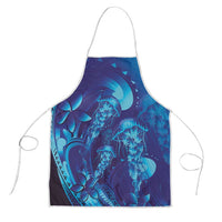 Purple Paradise Polynesia Jellyfish Apron Plumeria Polynesian Tattoo Glowing Vibes
