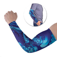 Purple Paradise Polynesia Jellyfish Arm Sleeves Plumeria Polynesian Tattoo Glowing Vibes