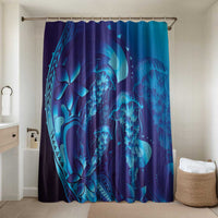 Purple Paradise Polynesia Jellyfish Bathroom Set Plumeria Polynesian Tattoo Glowing Vibes