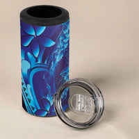 Purple Paradise Polynesia Jellyfish 4 in 1 Can Cooler Tumbler Plumeria Polynesian Tattoo Glowing Vibes LT14 - Polynesian Pride
