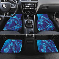 Purple Paradise Polynesia Jellyfish Car Mats Plumeria Polynesian Tattoo Glowing Vibes