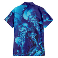 Purple Paradise Polynesia Jellyfish Family Matching Summer Maxi Dress and Hawaiian Shirt Plumeria Polynesian Tattoo Glowing Vibes LT14 - Polynesian Pride