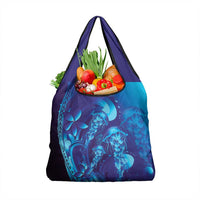 Purple Paradise Polynesia Jellyfish Grocery Bag Plumeria Polynesian Tattoo Glowing Vibes LT14 1-pack One Size Purple - Polynesian Pride