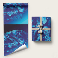 Purple Paradise Polynesia Jellyfish Wrapping Paper Plumeria Polynesian Tattoo Glowing Vibes
