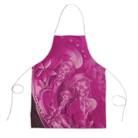 Pink Gradient Polynesia Jellyfish Apron Plumeria Polynesian Tattoo Glowing Vibes