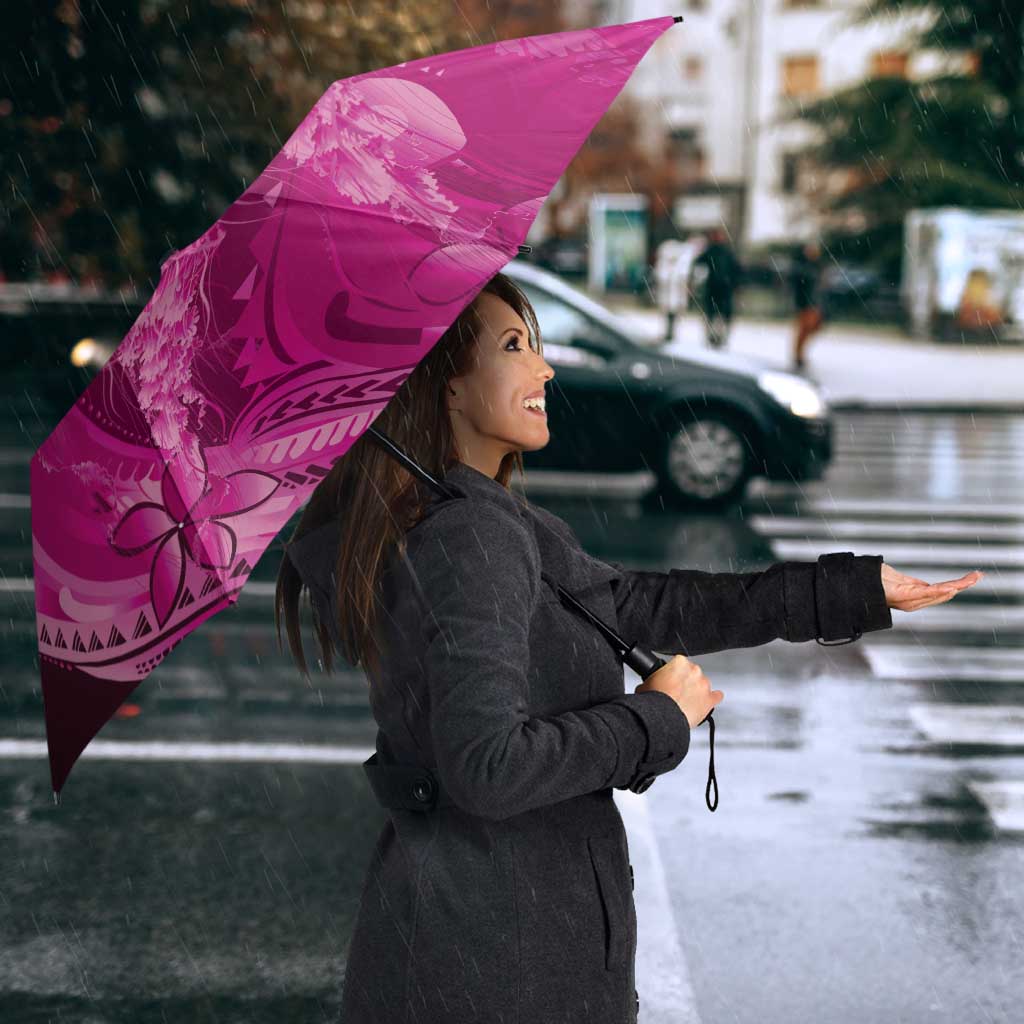 Pink Gradient Polynesia Jellyfish Umbrella Plumeria Polynesian Tattoo Glowing Vibes