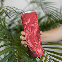 Red Gradient Polynesia Jellyfish Skinny Tumbler Plumeria Polynesian Tattoo Glowing Vibes