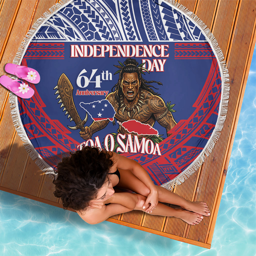 Samoa Independence Day Beach Blanket 64th Anniversary Toa O Samoa LT14 - Polynesian Pride