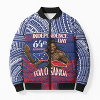 Personalised Samoa Independence Day Bomber Puffer Jacket 64th Anniversary Toa O Samoa