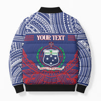 Personalised Samoa Independence Day Bomber Puffer Jacket 64th Anniversary Toa O Samoa