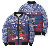Personalised Samoa Independence Day Bomber Puffer Jacket 64th Anniversary Toa O Samoa