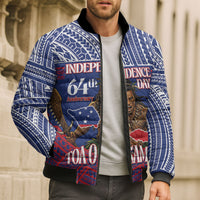 Personalised Samoa Independence Day Bomber Puffer Jacket 64th Anniversary Toa O Samoa
