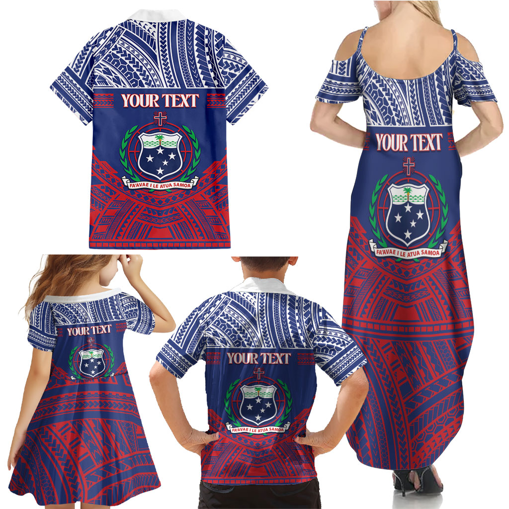 Personalised Samoa Independence Day Family Matching Summer Maxi Dress and Hawaiian Shirt 64th Anniversary Toa O Samoa LT14 - Polynesian Pride