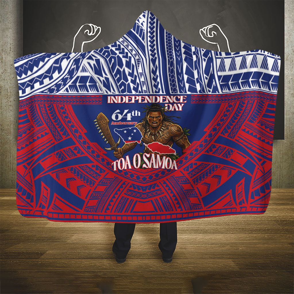 Samoa Independence Day Hooded Blanket 64th Anniversary Toa O Samoa