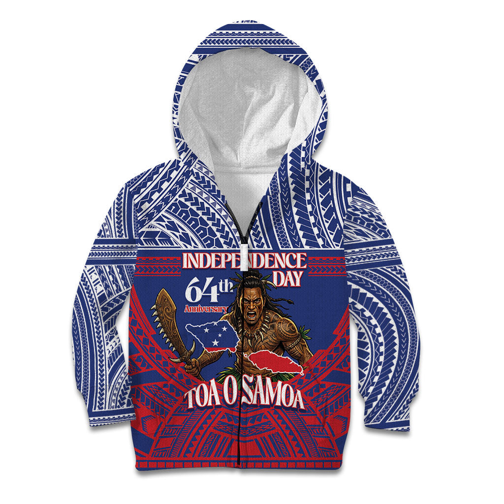 Personalised Samoa Independence Day Kid Hoodie 64th Anniversary Toa O Samoa
