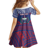 Personalised Samoa Independence Day Kid Short Sleeve Dress 64th Anniversary Toa O Samoa