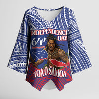 Personalised Samoa Independence Day Kimono Sleeve Blouse 64th Anniversary Toa O Samoa