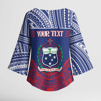 Personalised Samoa Independence Day Kimono Sleeve Blouse 64th Anniversary Toa O Samoa