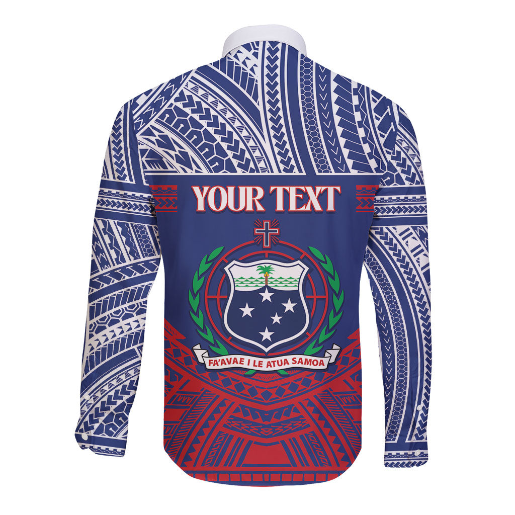 Personalised Samoa Independence Day Long Sleeve Button Shirt 64th Anniversary Toa O Samoa