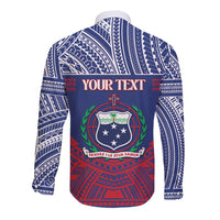 Personalised Samoa Independence Day Long Sleeve Button Shirt 64th Anniversary Toa O Samoa